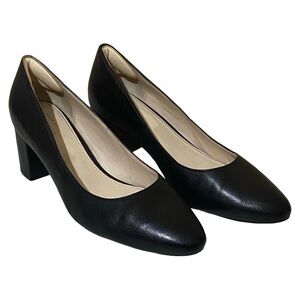 Cole Haan Grand OS Signature Black Block Heel Pumps